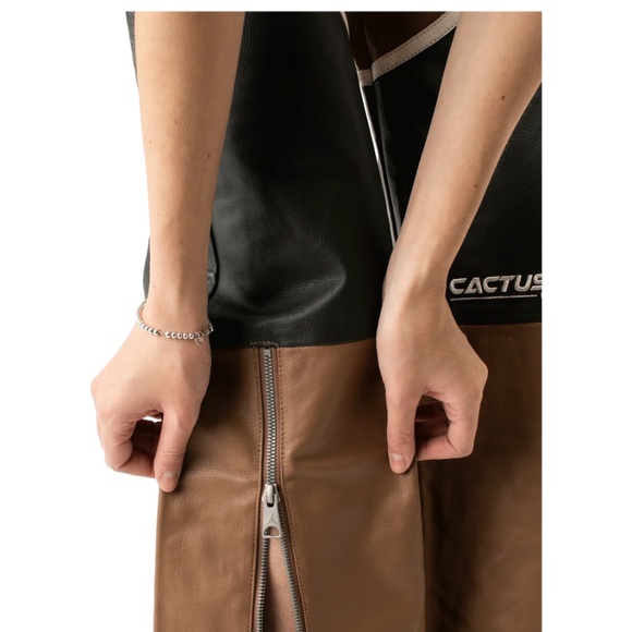 Jordan X Travis Scott Cactus Jack Leather Pants - Picture 5 of 7